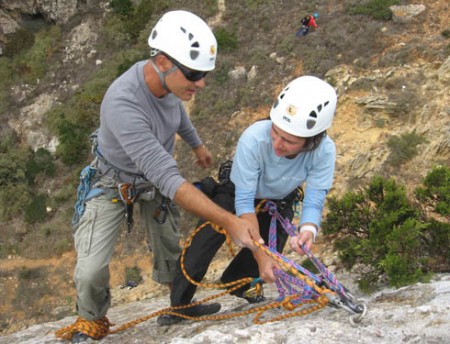 Rock climbing on the roof of Algarve